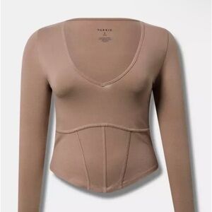 Torrid Brown Long Sleeve Top